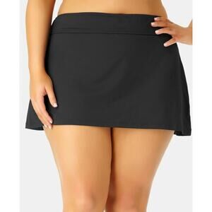 Anne Cole plus size black basic swim skirt 24W